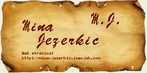 Mina Jezerkić vizit kartica